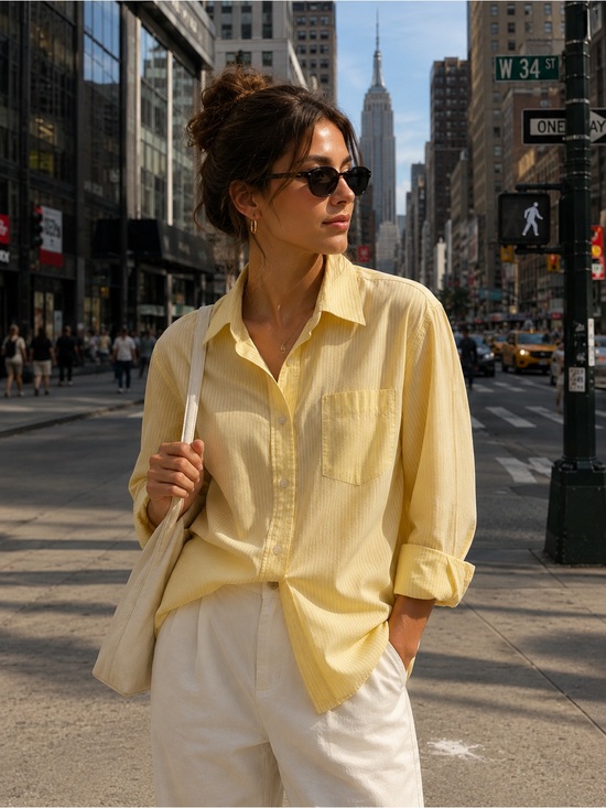 GAP Tops - GAP Light Yellow Button-Down Shirt